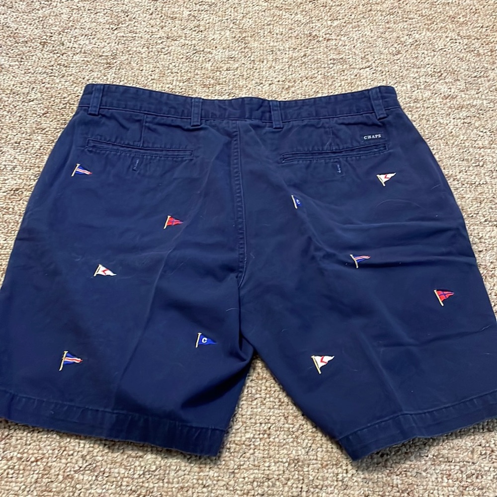 Chaps Jean shorts with flags in navy - Picture 2 of 4